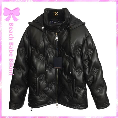 louis vuitton leather puffer jacket|louis vuitton monogram jacket.